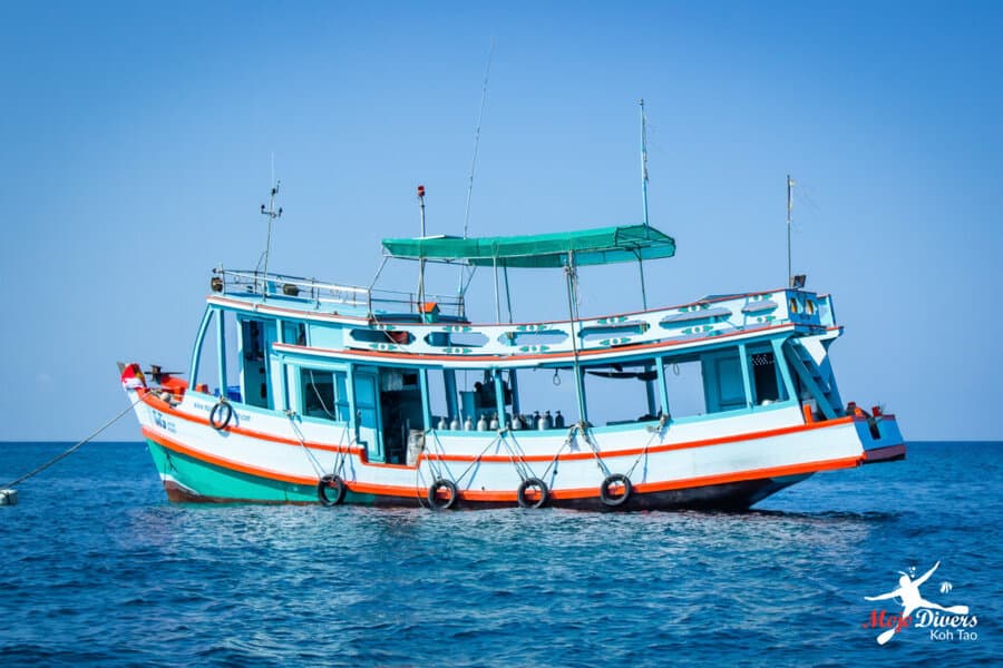 Our Koh Tao diving boat.
